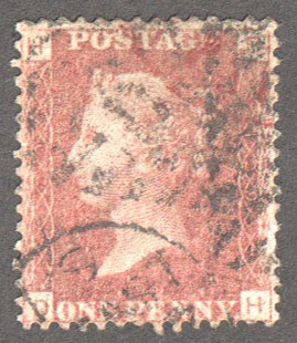 Great Britain Scott 33 Used Plate 129 - DF - Click Image to Close